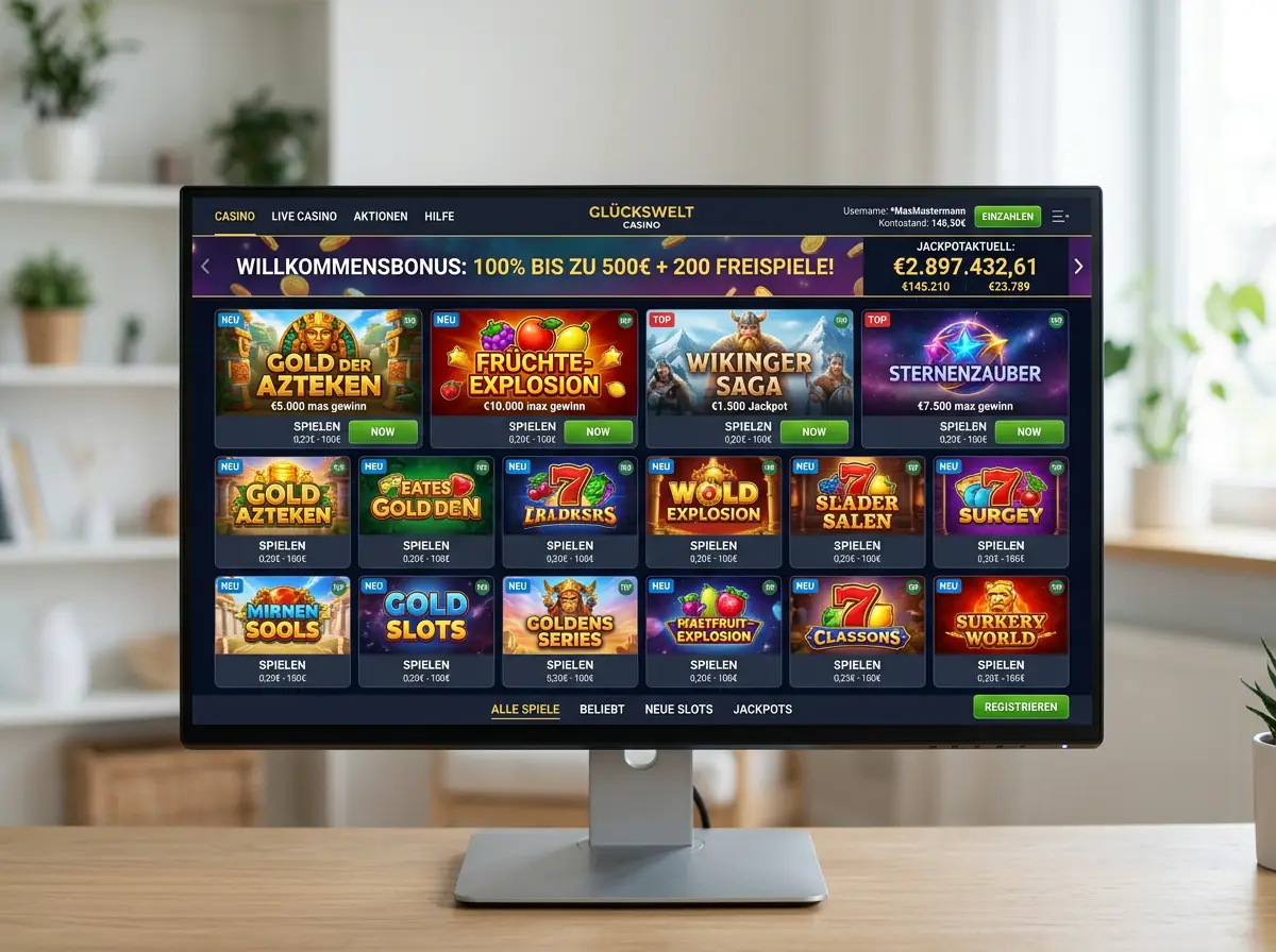 Spieleauswahl bei Golden Lady